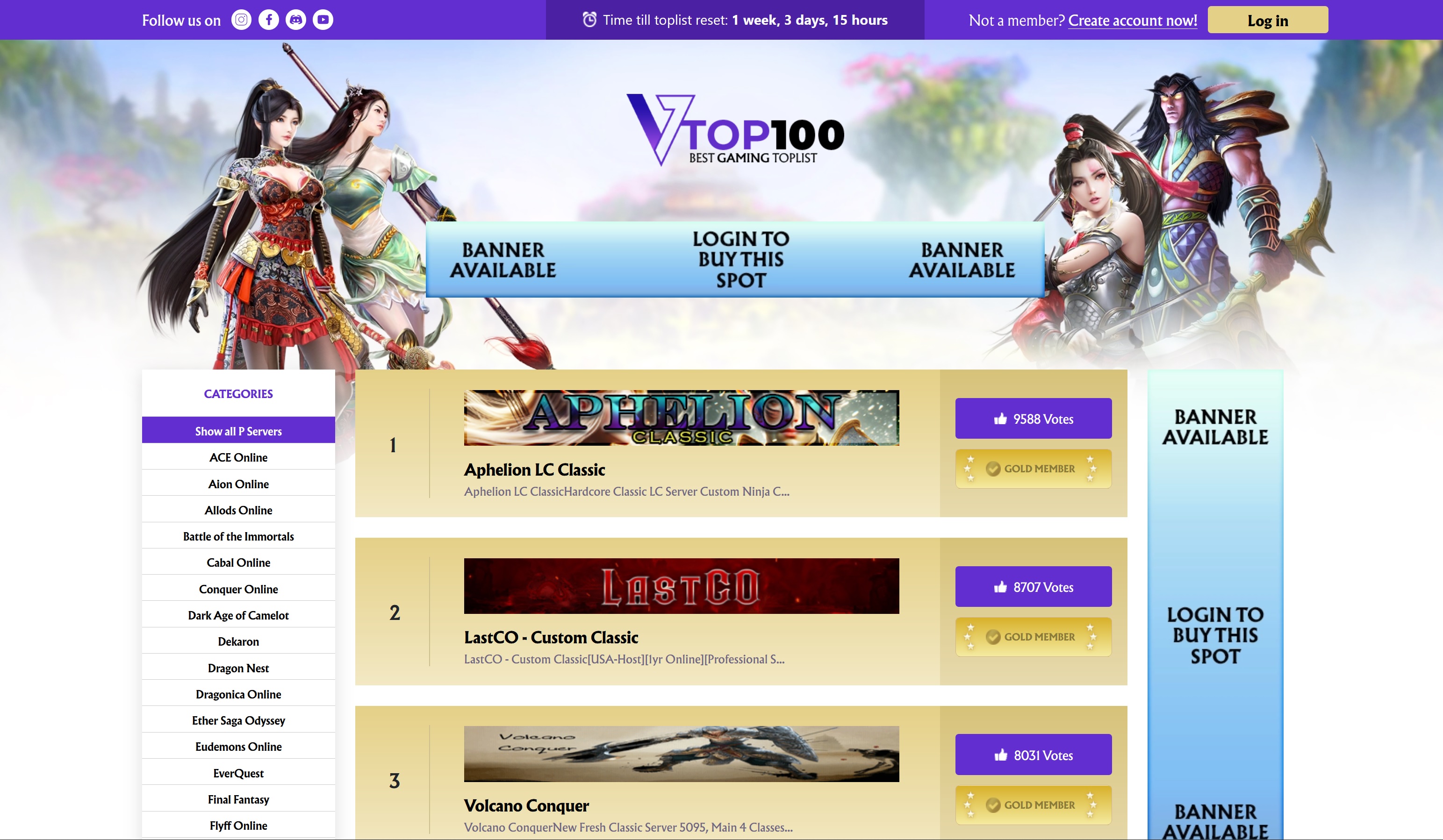 Conquer Online Top 100 Gaming MMORPG 2025 Private Servers List